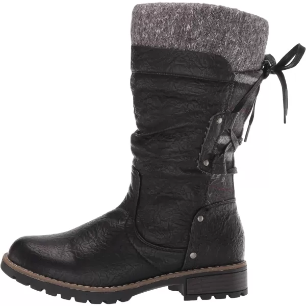 MUK LUKS Womens Joni Boots Mid CalfBlack