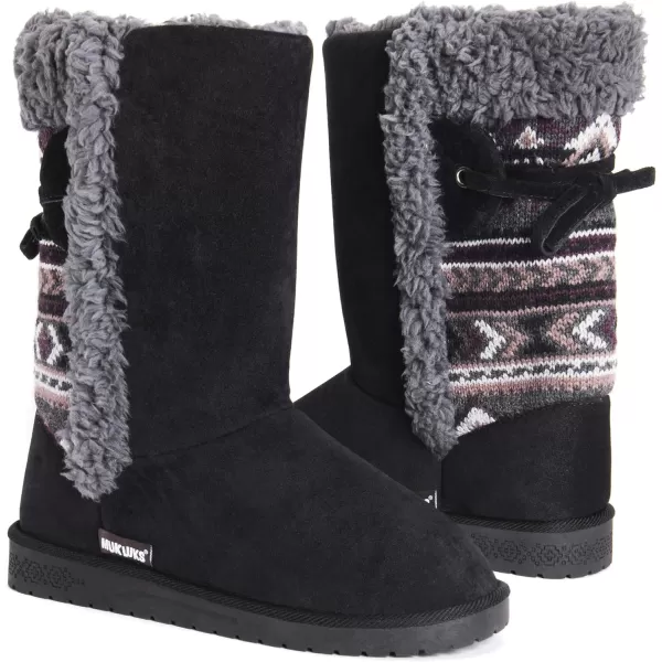 MUK LUKS Womens Missy Boots FashionBlack