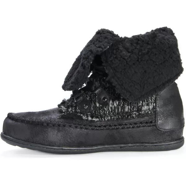 Muk Luks Womens Lilly Lace Up BootBlack