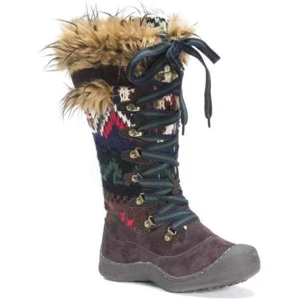 MUK LUKS Womens Gwen Boot SnowDark Brown