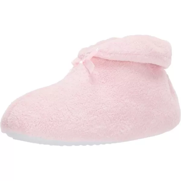 MUK LUKS Womens Micro Chenille Boot with Satin Bow SlipperPink