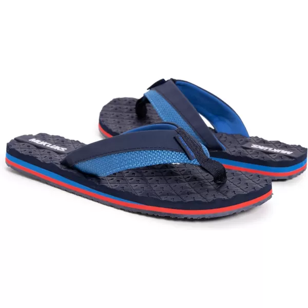 MUK LUKS Mens Chill Cooler ThongNavy FlipFlopCooler Navy