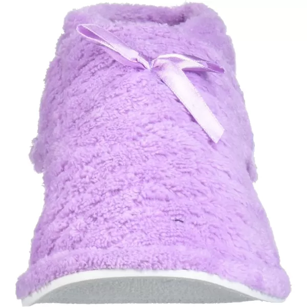 MUK LUKS Womens Micro Chenille Front Flap Adjustable Boot SlipperLavender