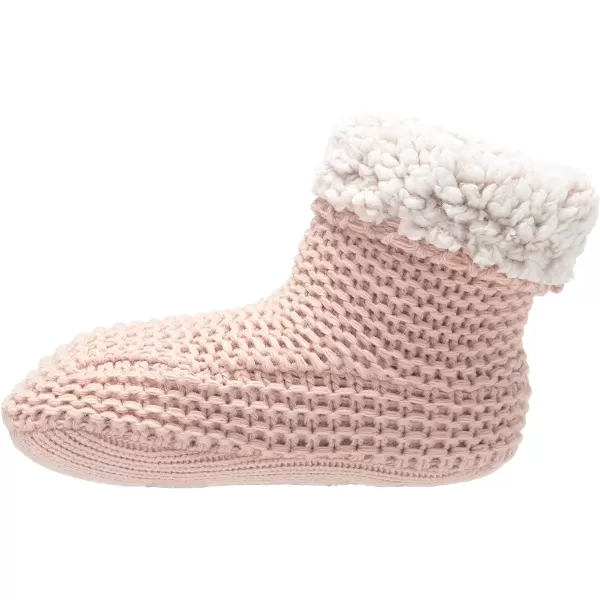 MUK LUKS Womens Sherpa Cuff Bootie SlipperSalmon Bisque