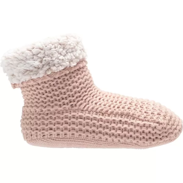 MUK LUKS Womens Sherpa Cuff Bootie SlipperSalmon Bisque