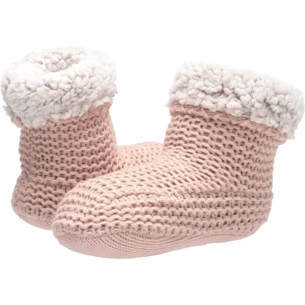 MUK LUKS Womens Sherpa Cuff Bootie SlipperSalmon Bisque