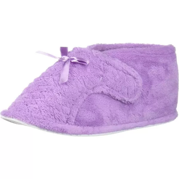 MUK LUKS Womens Micro Chenille Front Flap Adjustable Boot SlipperLavender