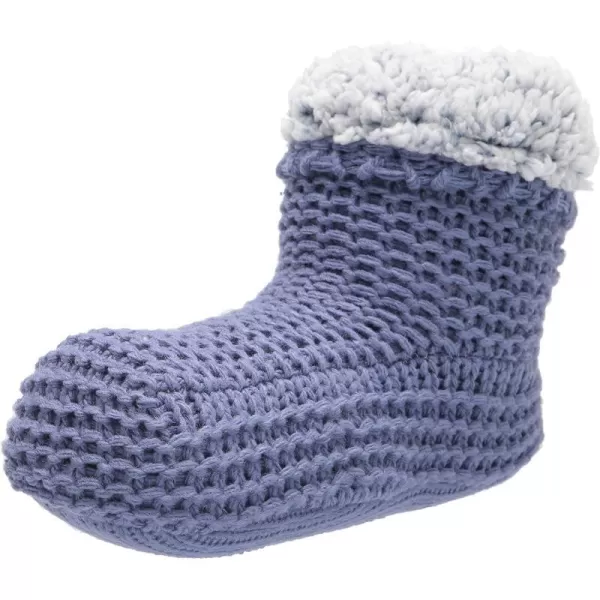 MUK LUKS Womens Sherpa Cuff Bootie SlipperDenim