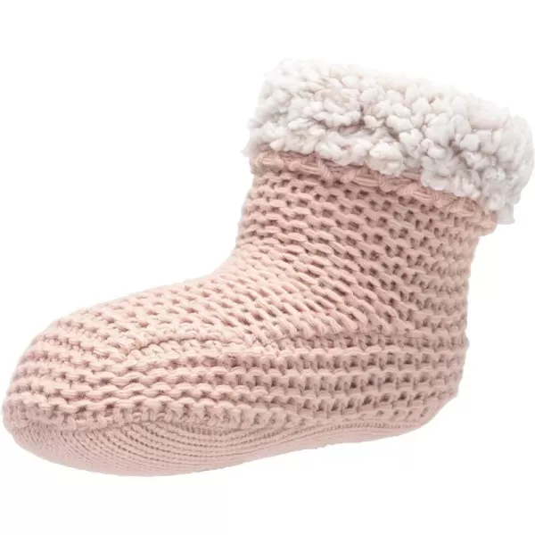 MUK LUKS Womens Sherpa Cuff Bootie SlipperSalmon Bisque