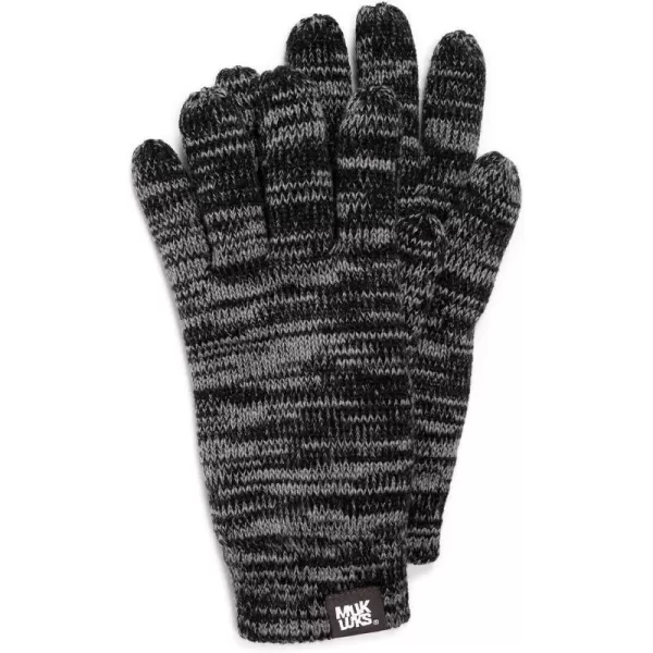 MUK LUKS mens Mens Marl GlovesEbony Cinder