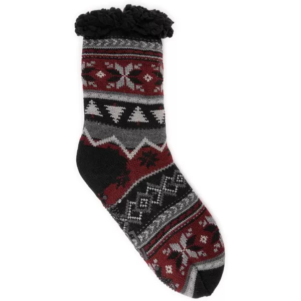 MUK LUKS Mens Cabin SockTree Nordic Chianti