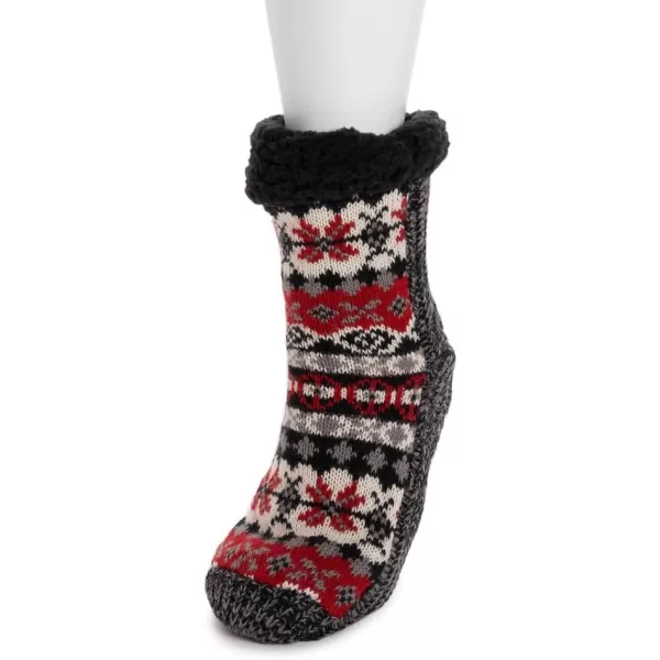 MUK LUKS Pieced Cabin Sox 1 Pair Pack Womens SocksStarlight Classic