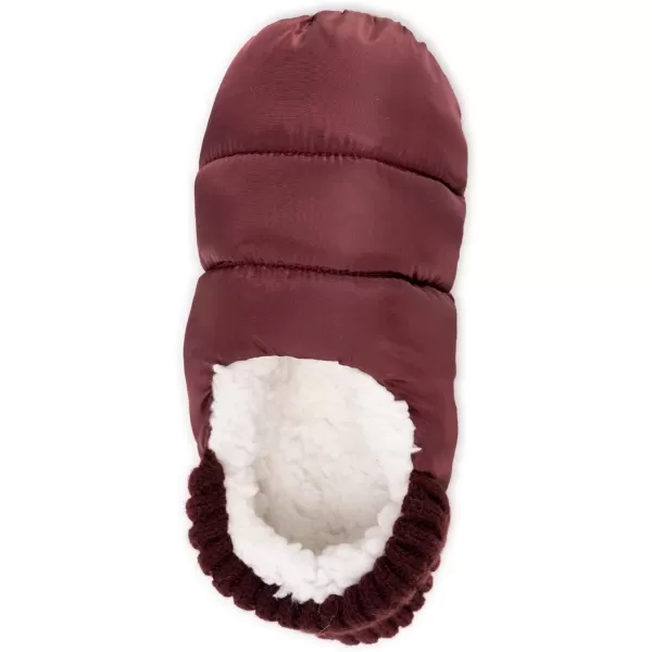 MUK LUKS UnisexAdult Quilted Bootie SlippersOxblood