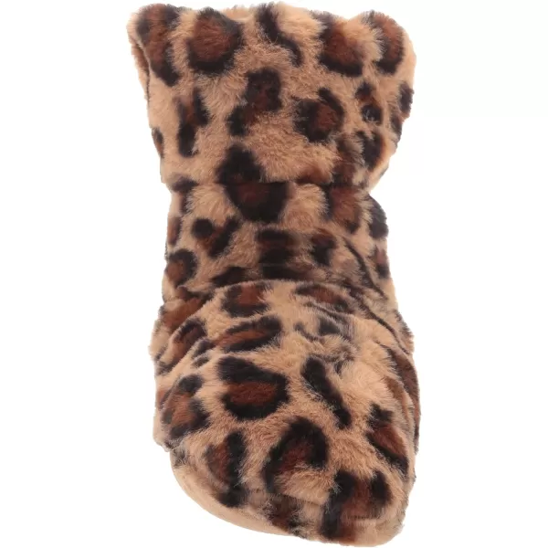 MUK LUKS Womens Faux Fur Slipper SockNatural Leopard