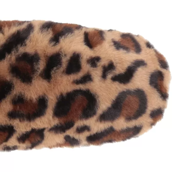 MUK LUKS Womens Faux Fur Slipper SockNatural Leopard