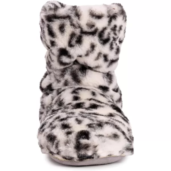 MUK LUKS Womens Faux Fur Slipper SockSnow Leopard