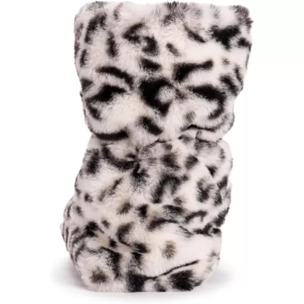 MUK LUKS Womens Faux Fur Slipper SockSnow Leopard