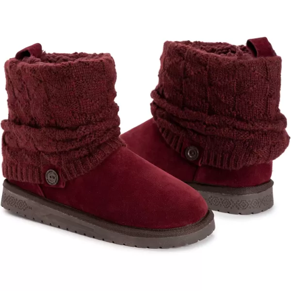 MUK LUKS Womens Laurel BootBurgandy