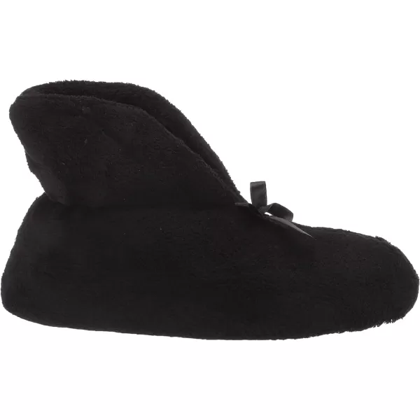 MUK LUKS Womens Terry Cuff Slipper BootiesBlack