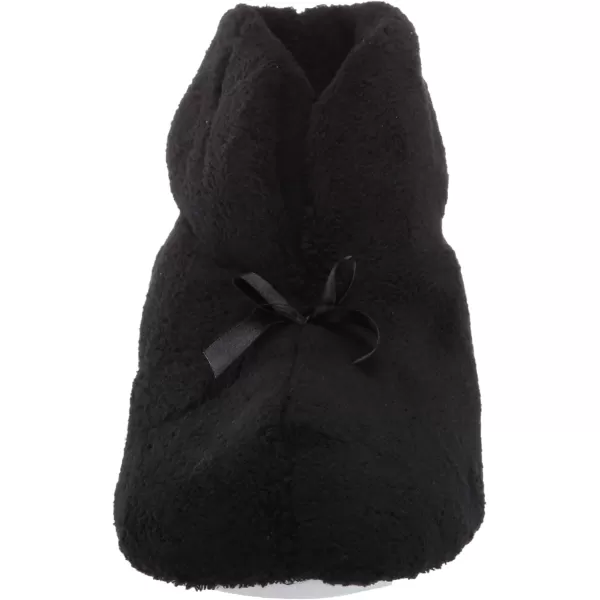 MUK LUKS Womens Terry Cuff Slipper BootiesBlack