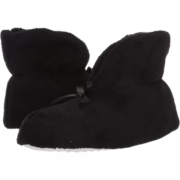 MUK LUKS Womens Terry Cuff Slipper BootiesBlack