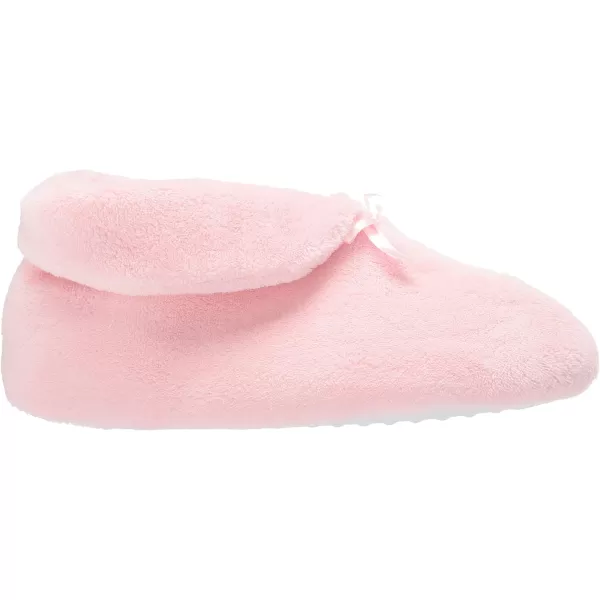 MUK LUKS Womens Terry Cuff Slipper BootiesPink