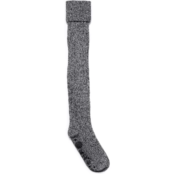 MUK LUKS womens Womens Microfiber Over the Knee SocksEbonyIvory