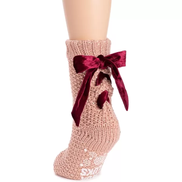 MUK LUKS womens Womens Ribbon Cabin SocksRoseJazzberry