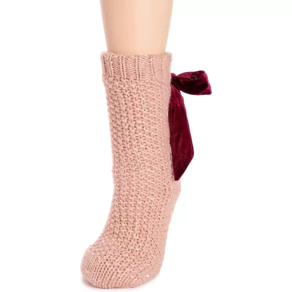 MUK LUKS womens Womens Ribbon Cabin SocksRoseJazzberry