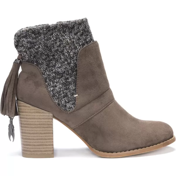 Muk Luks Womens Elizabeth Heeled Bootie Wheeled Heel ShoeMoccasin