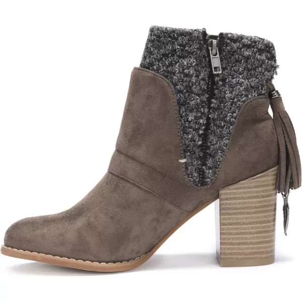 Muk Luks Womens Elizabeth Heeled Bootie Wheeled Heel ShoeMoccasin