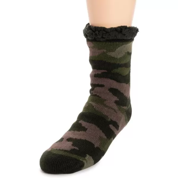 MUK LUKS Mens Cabin SockGreen Gables Camo