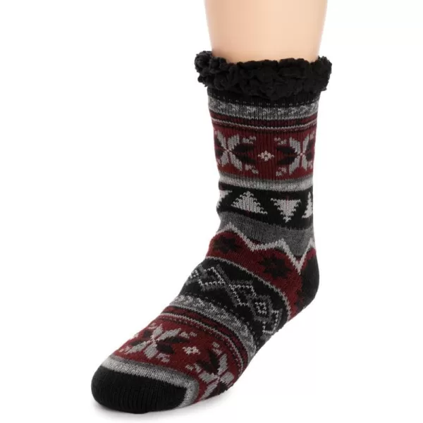 MUK LUKS Mens Cabin SockTree Nordic Chianti