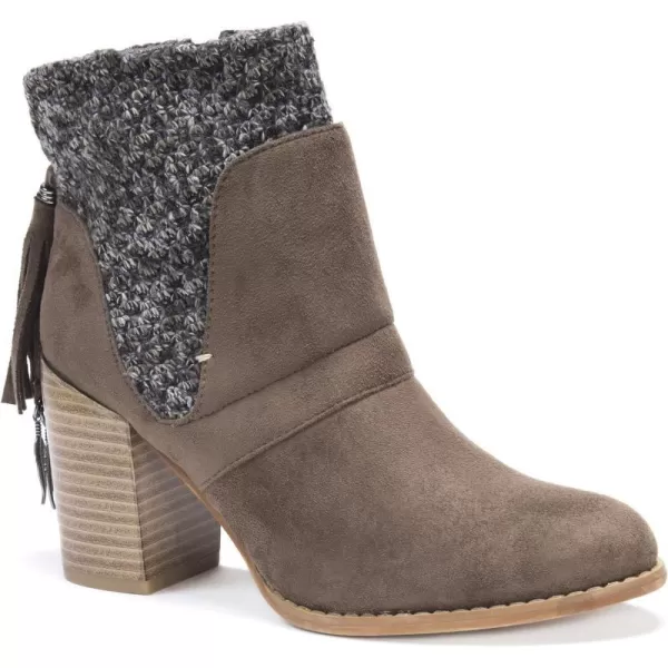 Muk Luks Womens Elizabeth Heeled Bootie Wheeled Heel ShoeMoccasin