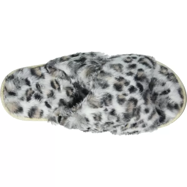 Kathy Ireland Womens Daisy Slide SlipperSnow Leopard