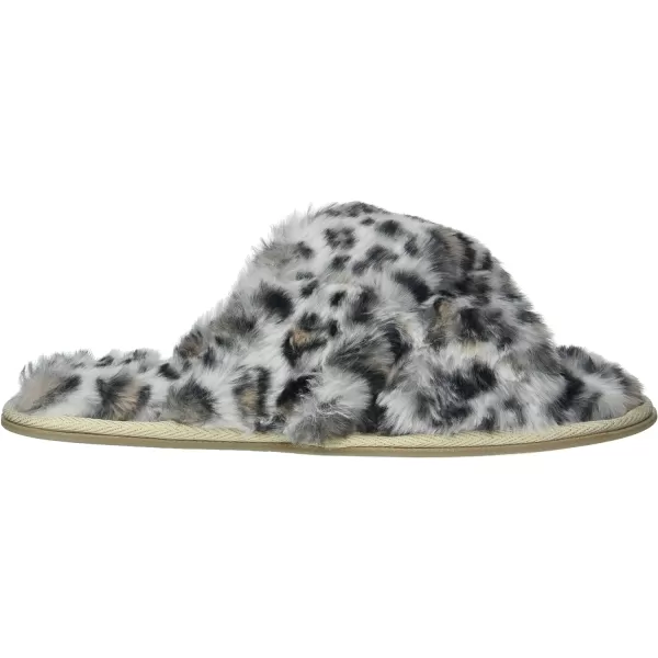 Kathy Ireland Womens Daisy Slide SlipperSnow Leopard