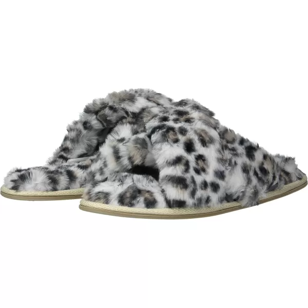 Kathy Ireland Womens Daisy Slide SlipperSnow Leopard