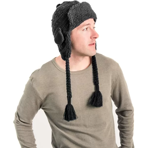 MUK LUKS Faux Fur Trapper Hat MensBlack