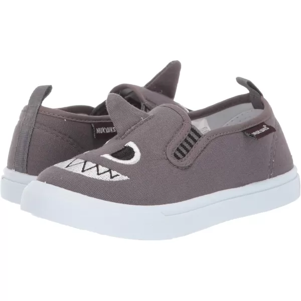 MUK LUKS Girls Kids Animal Slip on Shoe SneakerGrey Shark