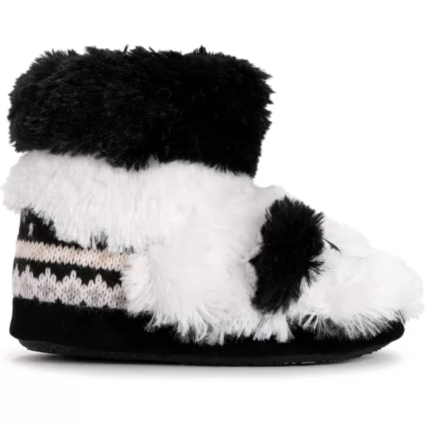 MUK LUKS Girls Zoo Friends BootsPanda Black