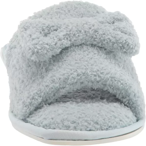 MUK LUKS Kathy Ireland Womens Azalea Toe Bow Slide SlippersLight Blue