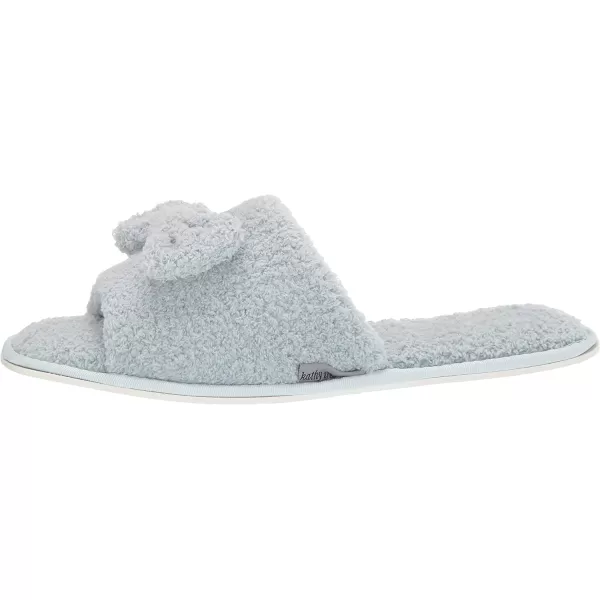 MUK LUKS Kathy Ireland Womens Azalea Toe Bow Slide SlippersLight Blue