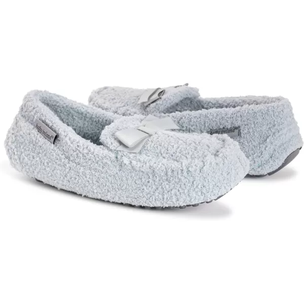 MUK LUKS Kathy Ireland Womens Daffodil Driving Moccasin SlipperLight Blue