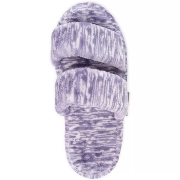 MUK LUKS Kathy Ireland Womens Tulip 2 Stripe Slide SlippersPurple