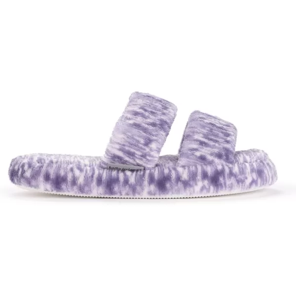 MUK LUKS Kathy Ireland Womens Tulip 2 Stripe Slide SlippersPurple