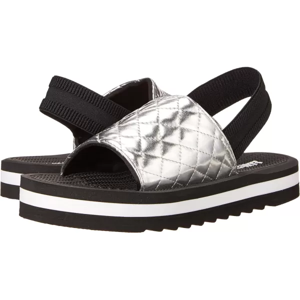 MUK LUKS LUKEES Womens Epic Tour SandalsSilver