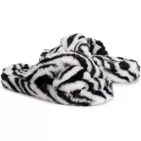 MUK LUKS LUKEES Womens Lark SlippersZebra White