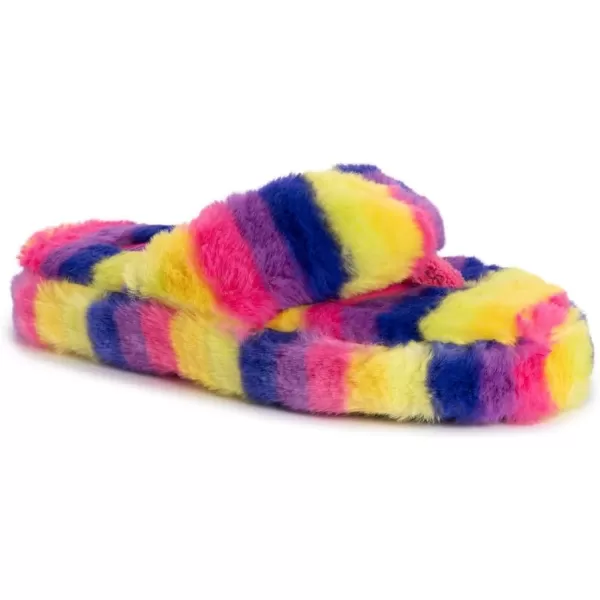 MUK LUKS LUKEES Womens Myka Thong SlippersRainbow Multi