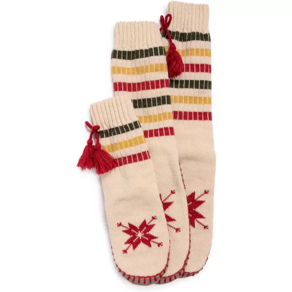 MUK LUKS Mens 50th Anniversary Slipper SocksCream