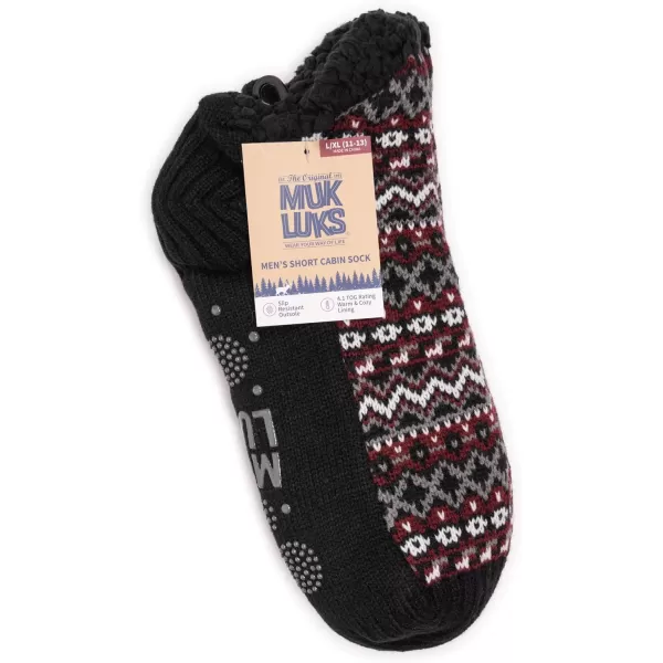 MUK LUKS Mens Ankle Cabin SoxClassic Multi